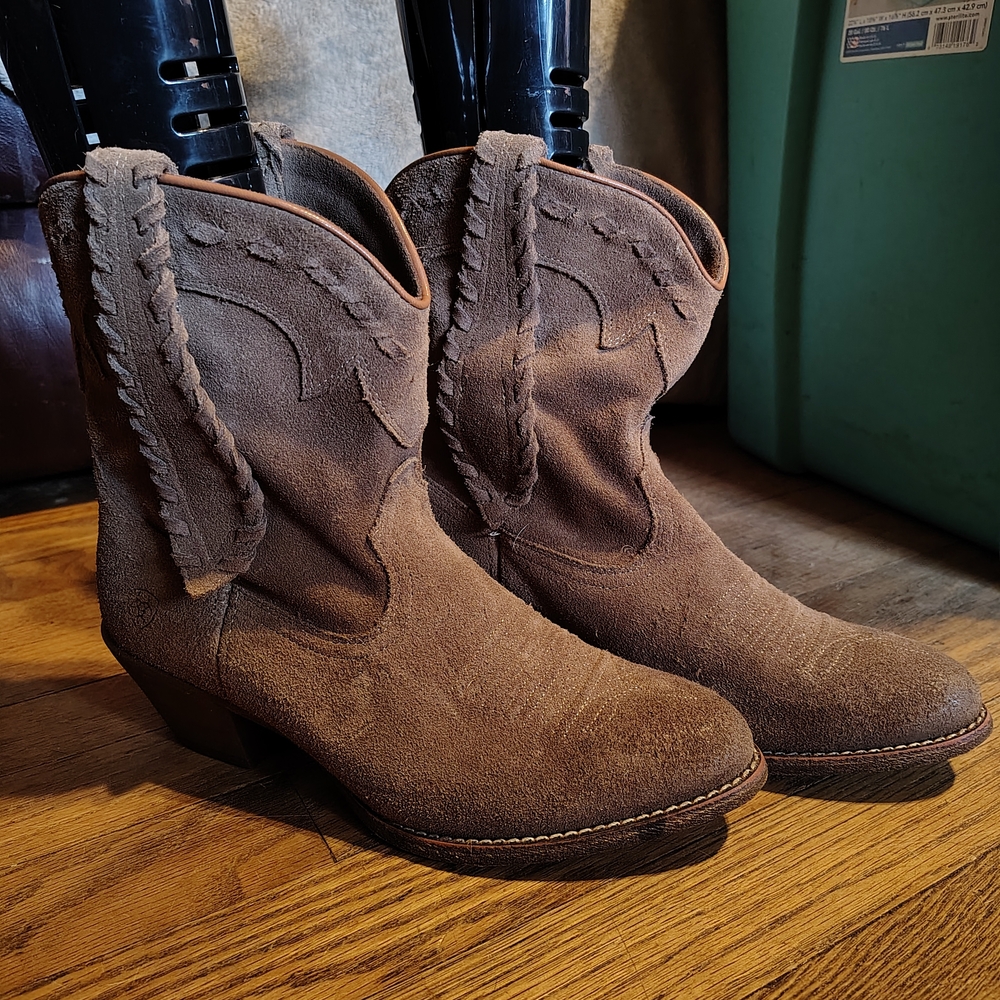 Ariat Brown Suede Heeled Boots